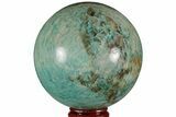 Chatoyant, Polished Amazonite Sphere - Madagascar #183253-1